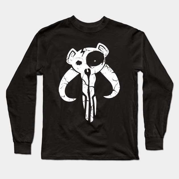 Mando Bear Skull Long Sleeve T-Shirt by artbytobias